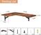 Brown Wood Wall Mounted Corner Floating Shelf Set